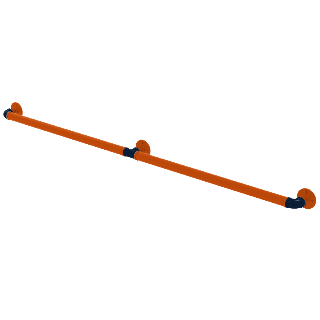 Collegiate Collection Extended 3 Post Grab Bar Plainsmen Blue and Orange Edition