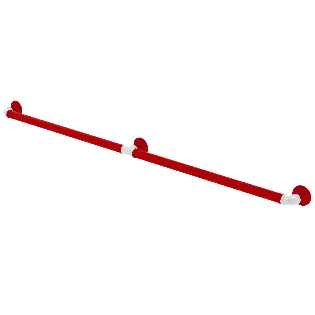 Collegiate Collection Extended 3 Post Grab Bar Badger State Red and White Edition