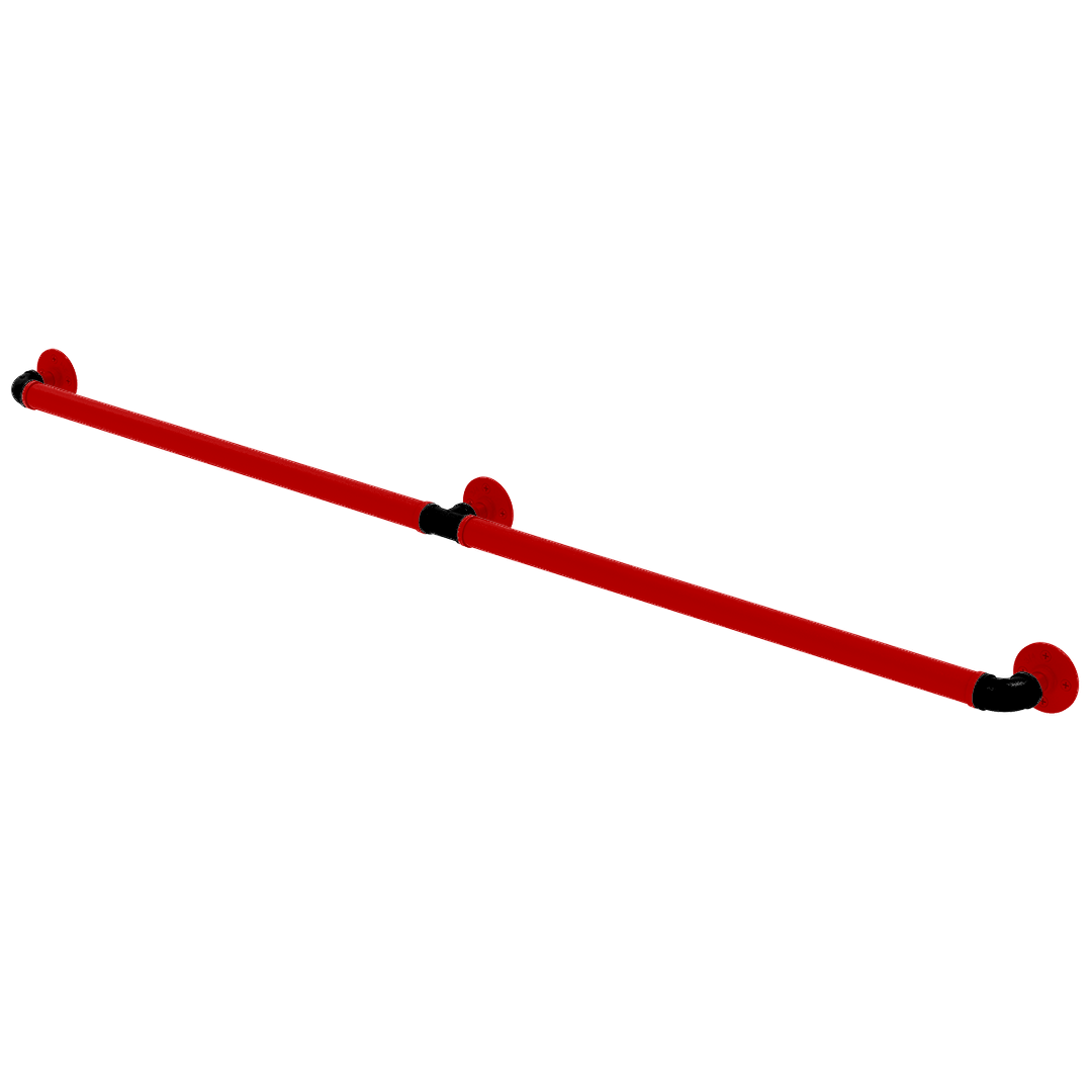 Collegiate Collection Extended 3 Post Grab Bar Lubbock Red and Black Edition