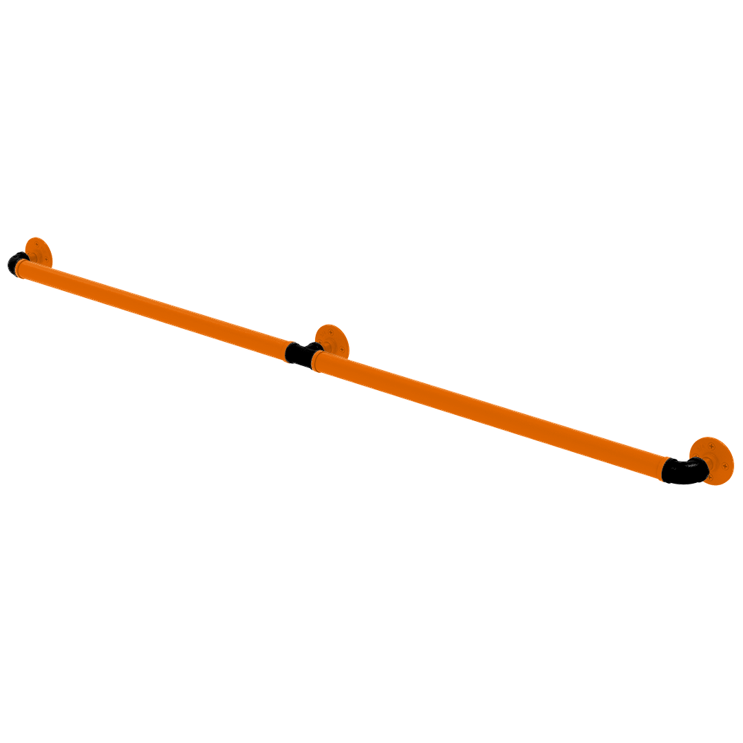 Collegiate Collection Extended 3 Post Grab Bar Stillwater Orange and Black Edition