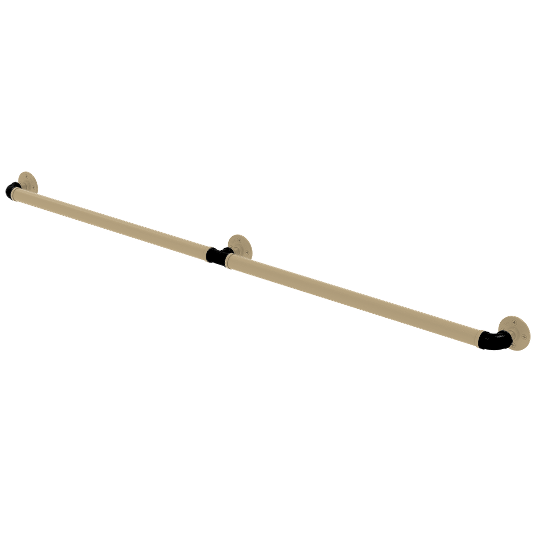 Collegiate Collection Extended 3 Post Grab Bar West Lafayette Black and Gold Edition