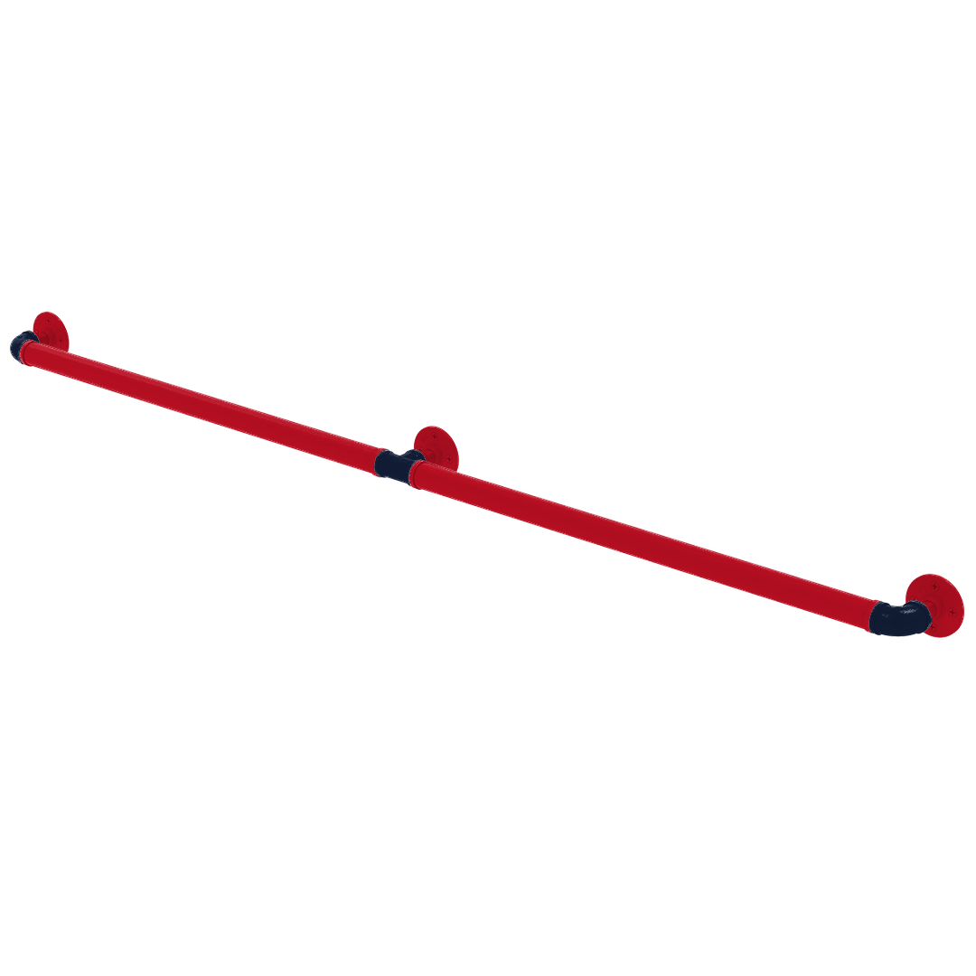 Collegiate Collection Extended 3 Post Grab Bar Oxford Red and Navy Edition