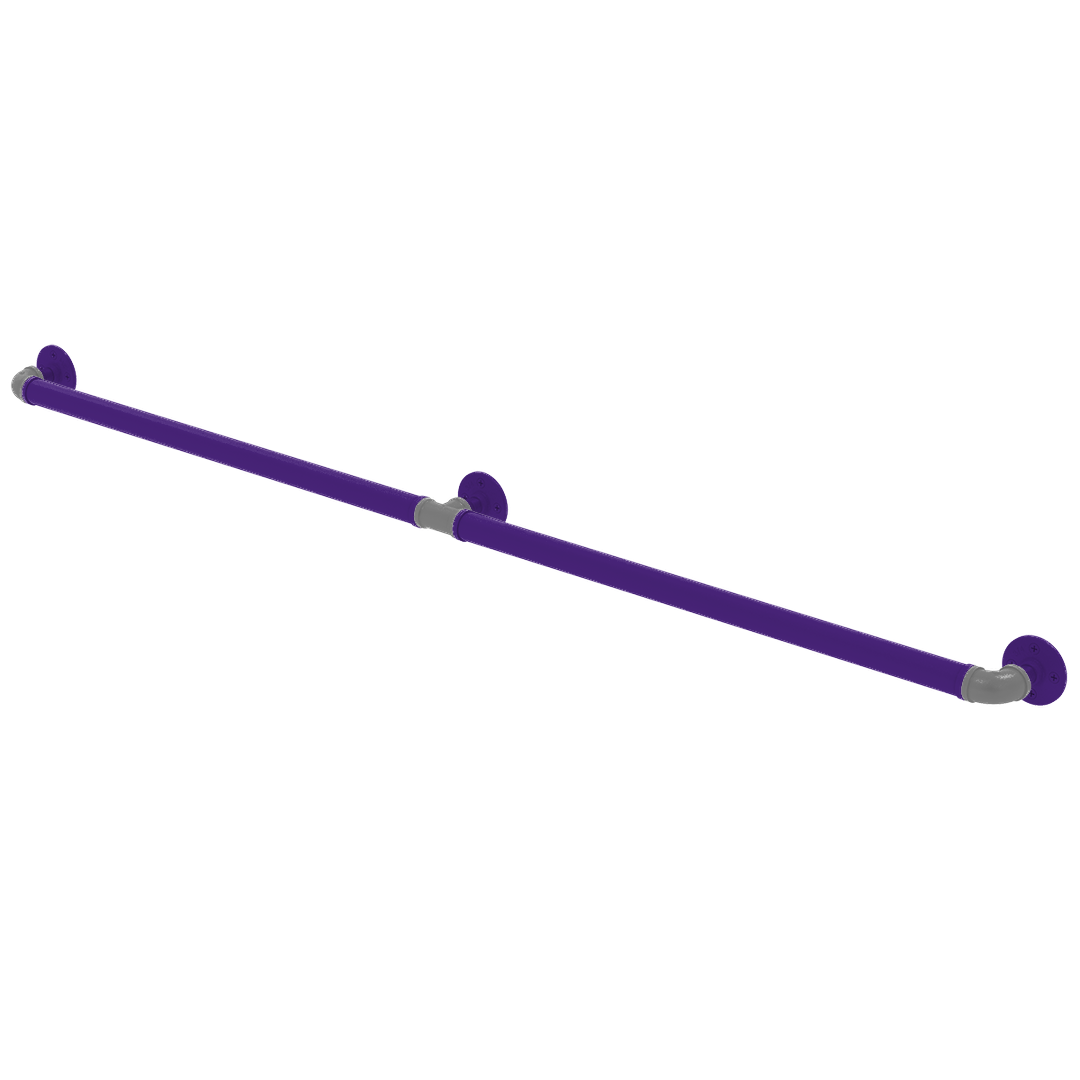 Collegiate Collection Extended 3 Post Grab Bar Flint Hills Purple and Silver Edition