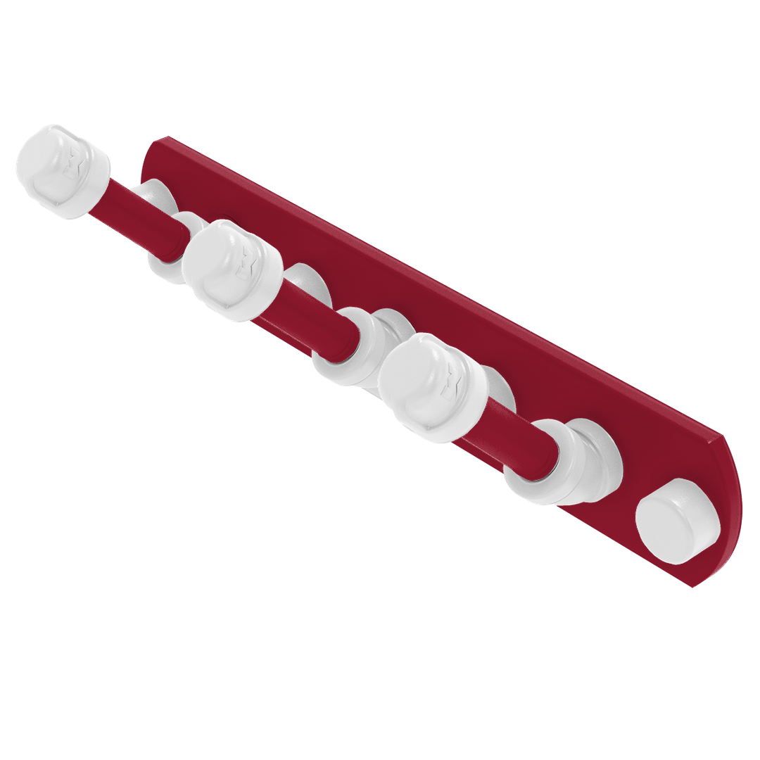 Collegiate Collection 3 Position Multi Hook Tidewater Red and White Edition