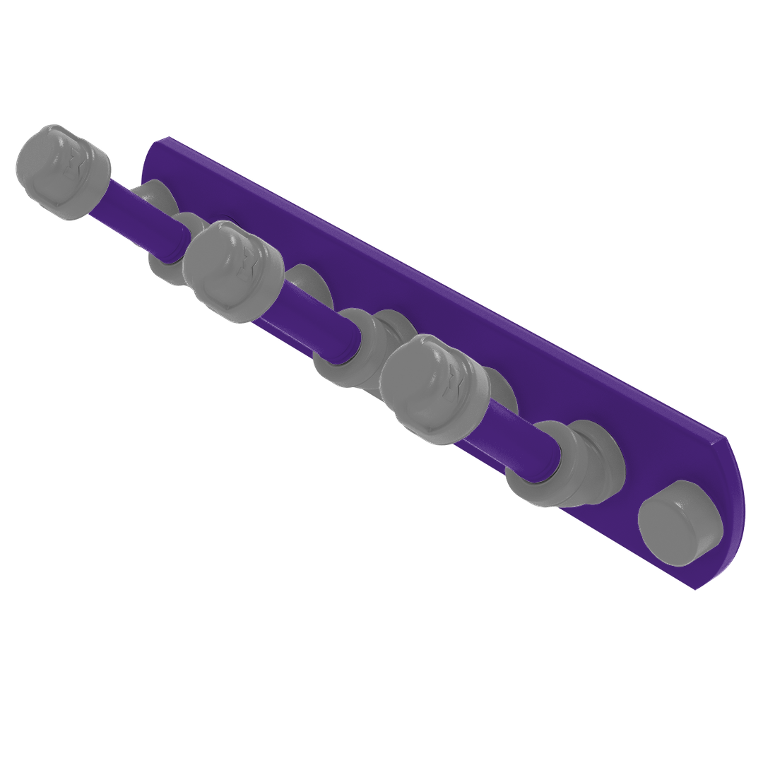 Collegiate Collection 3 Position Multi Hook Flint Hills Purple and Silver Edition