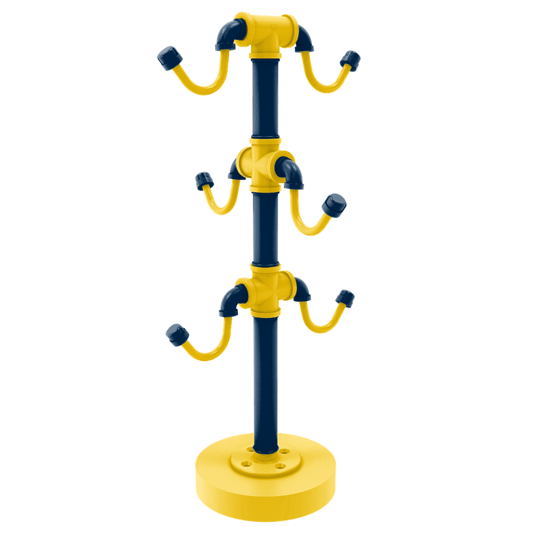 Collegiate Collection Countertop 6 Coffee Mug Holder Great Lakes Maize and Blue Edition