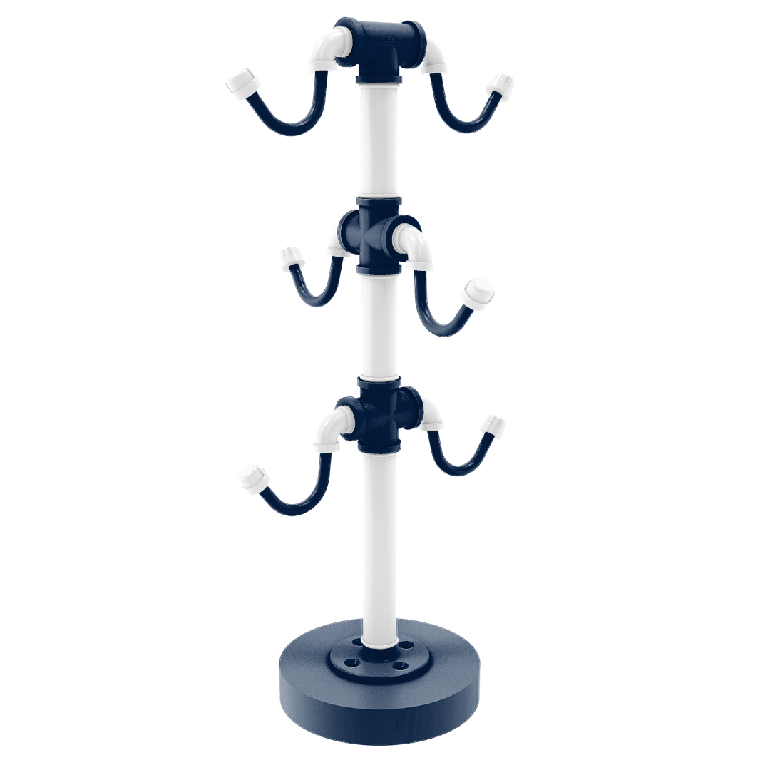 Collegiate Collection Countertop 6 Coffee Mug Holder Keystone State Blue and White Edition