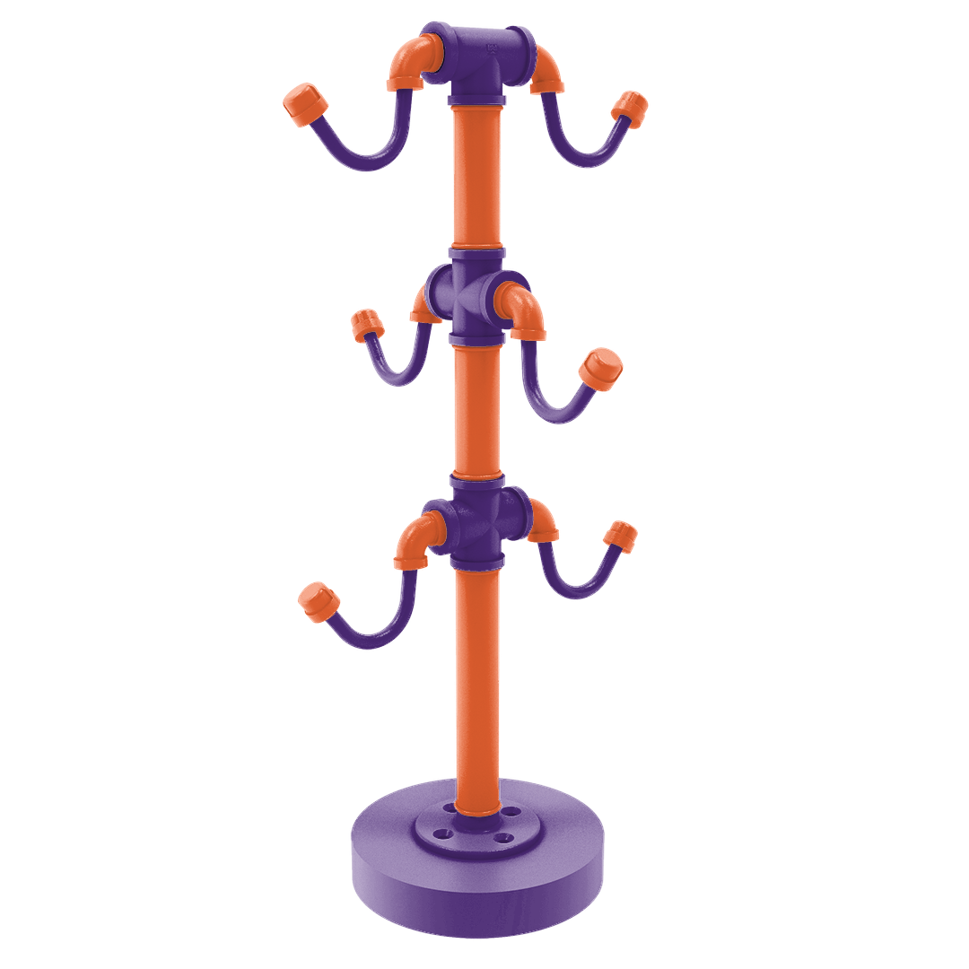 Collegiate Collection Countertop 6 Coffee Mug Holder Foothills Orange and Purple Edition