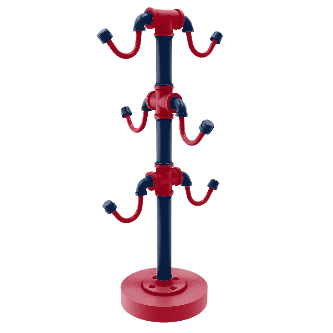 Collegiate Collection Countertop 6 Coffee Mug Holder Tucson Red and Blue Edition