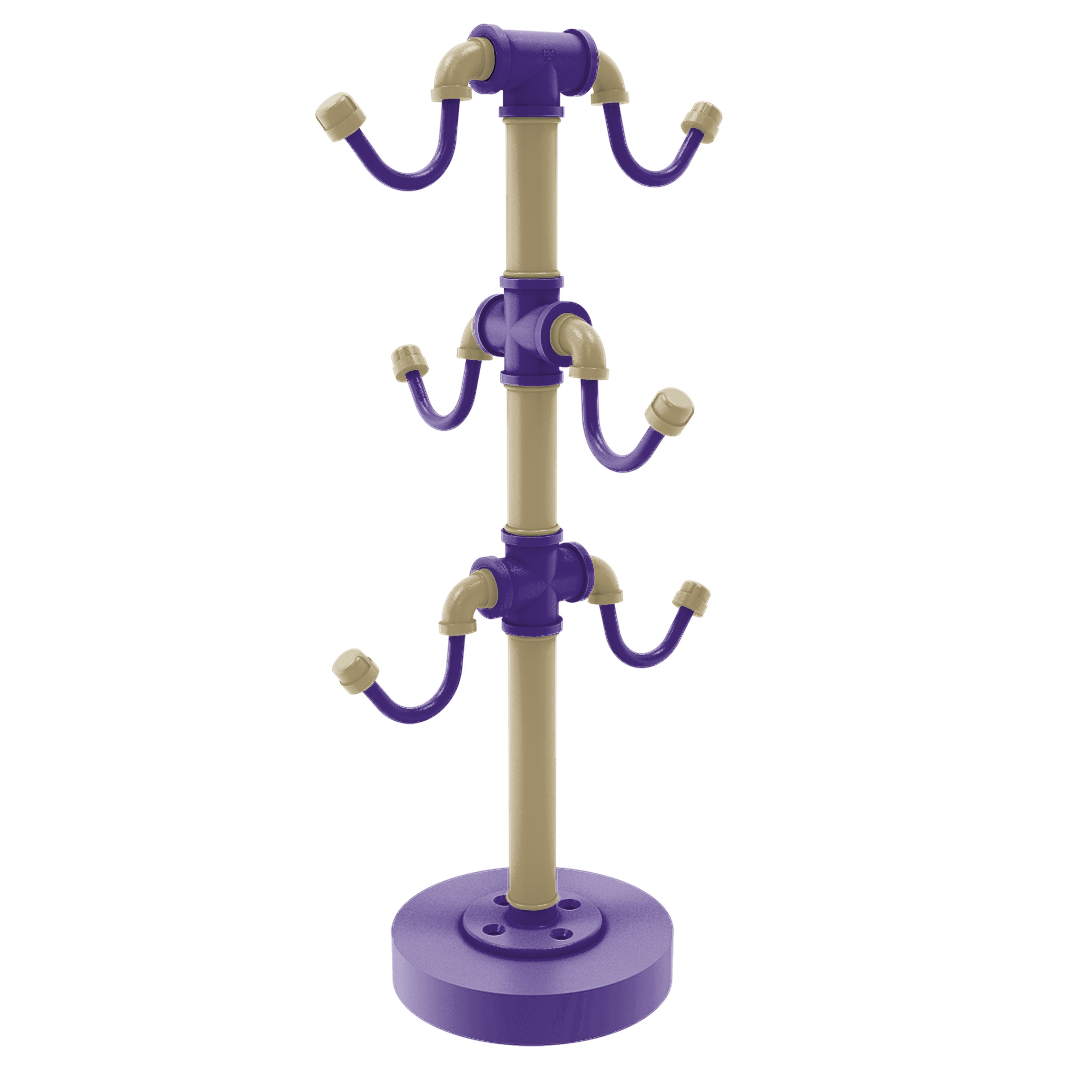 Collegiate Collection Countertop 6 Coffee Mug Holder Seattle Purple and Gold Edition