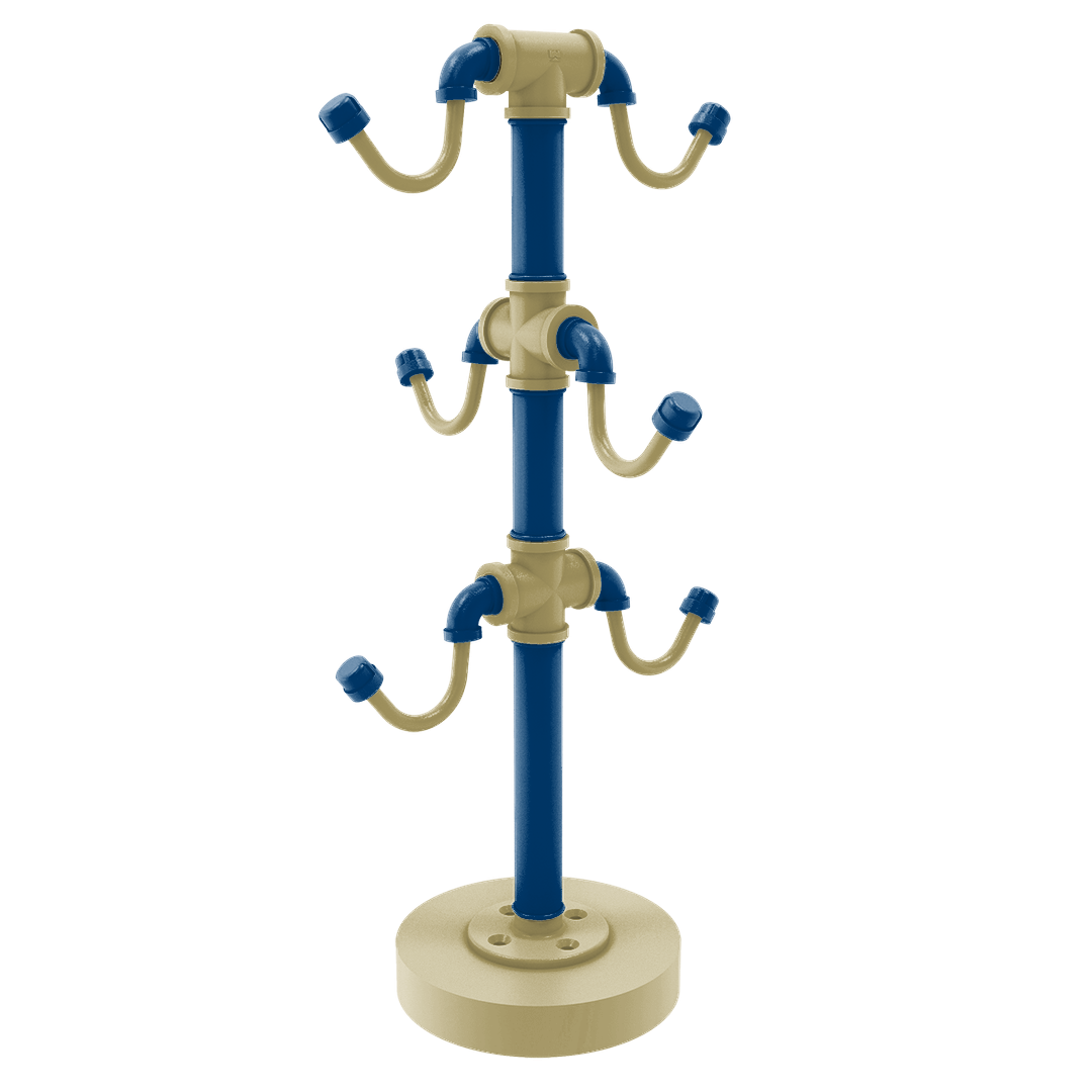 Collegiate Collection Countertop 6 Coffee Mug Holder Atlanta Gold and White Edition