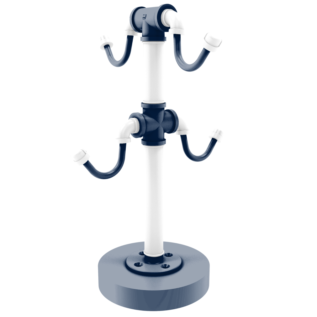 Collegiate Collection Countertop 4 Coffee Mug Holder Keystone State Blue and White Edition