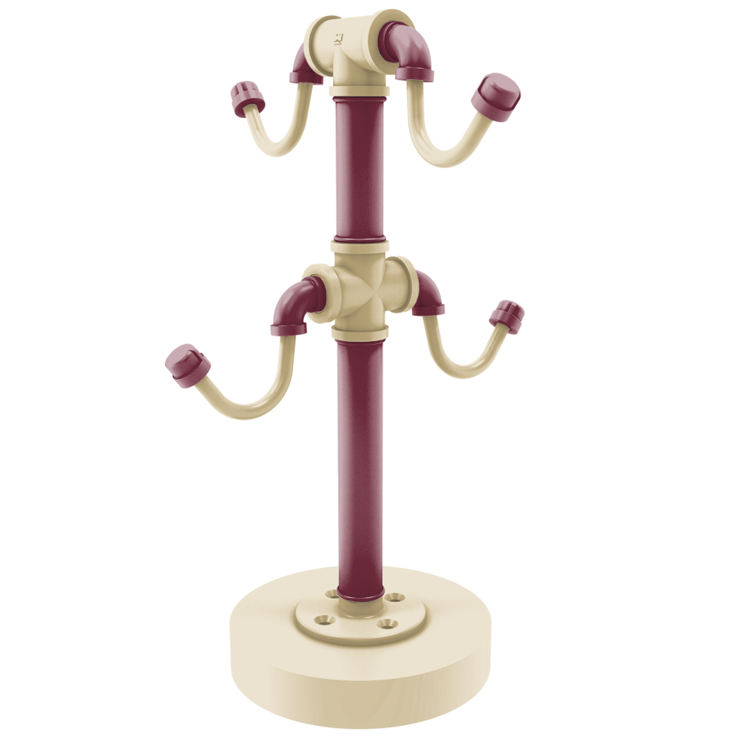 Collegiate Collection Countertop 4 Coffee Mug Holder Tallahassee Garnet and Gold Edition