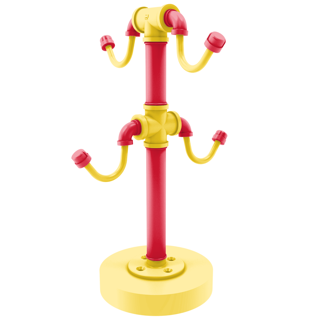 Collegiate Collection Countertop 4 Coffee Mug Holder Chesapeake Red Black and Gold Edition