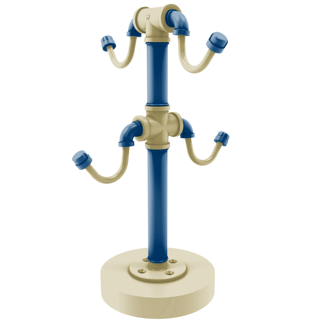 Collegiate Collection Countertop 4 Coffee Mug Holder Atlanta Gold and White Edition