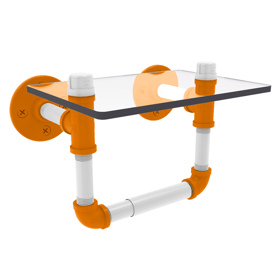 Collegiate Collection Toilet Tissue Holder with Glass Shelf Knoxville Game Day Edition