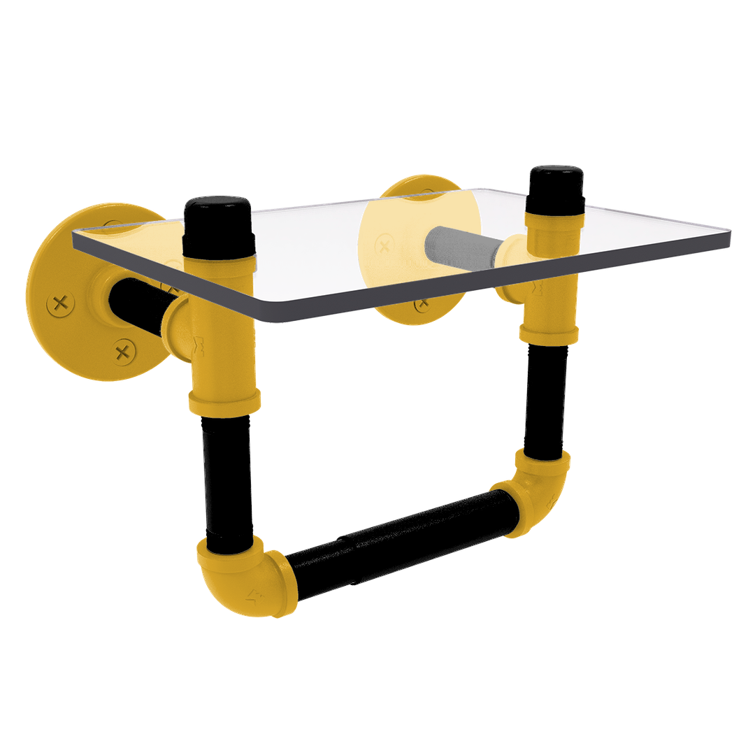 Collegiate Collection Toilet Tissue Holder with Glass Shelf Show-Me State Game Day Edition