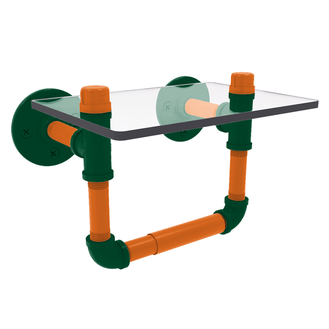 Collegiate Collection Toilet Tissue Holder with Glass Shelf South Beach Game Day Edition