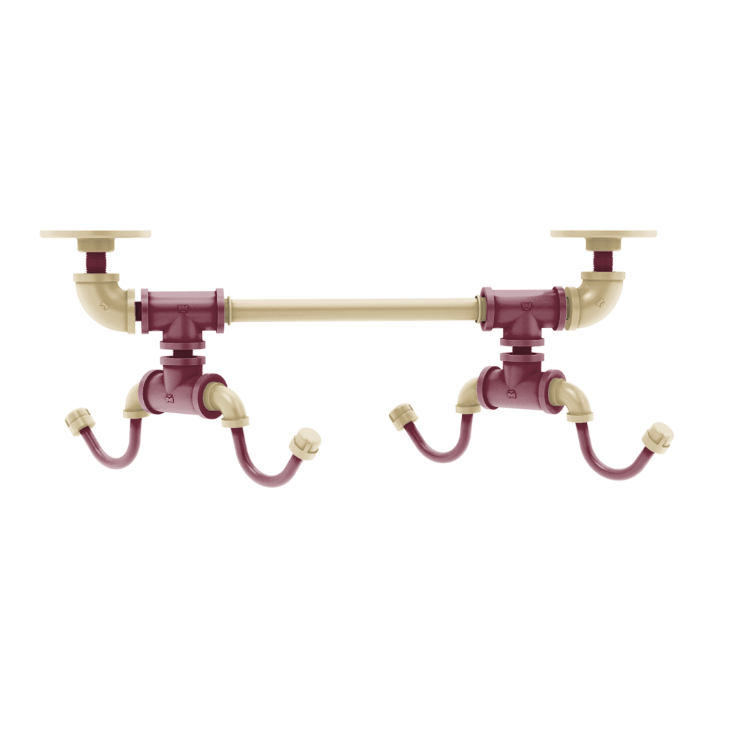 Collegiate Collection Under Cabinet 4 Coffee Mug Rack Hartford Tallahassee Garnet and Gold Edition