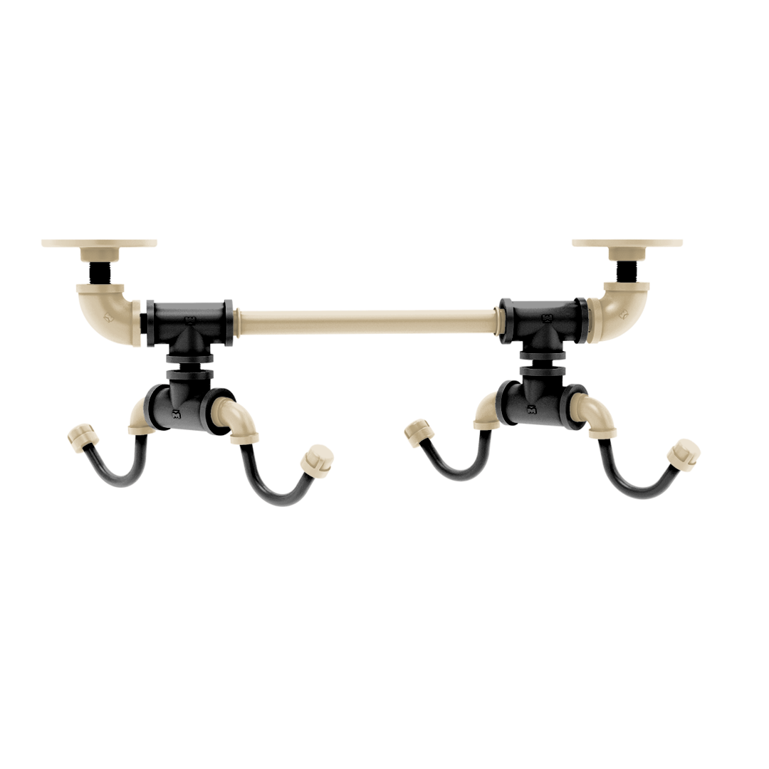 Collegiate Collection Under Cabinet 4 Coffee Mug Rack Hartford West Lafayette Black and Gold Edition