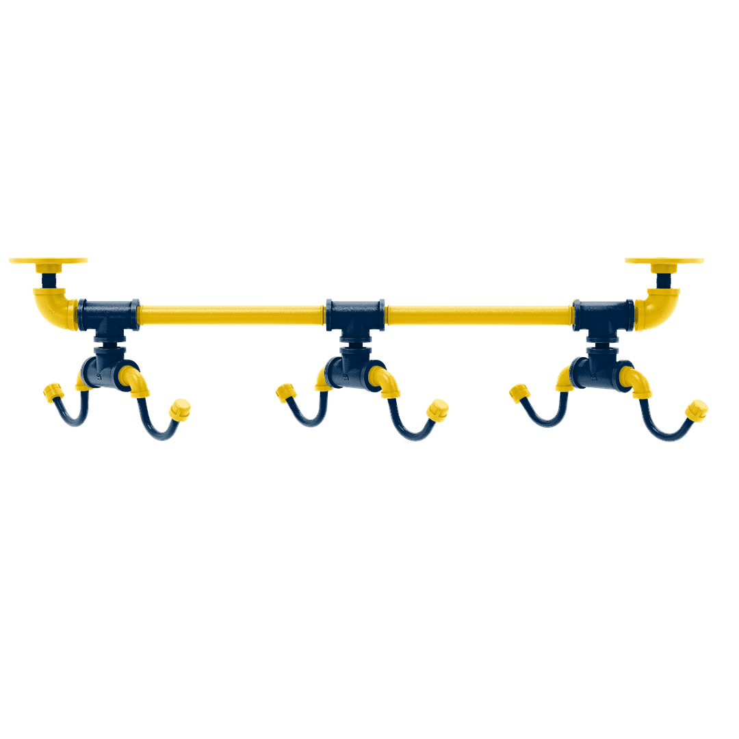 Collegiate Collection Under Cabinet 6 Coffee Mug Rack Great Lakes Maize and Blue Edition