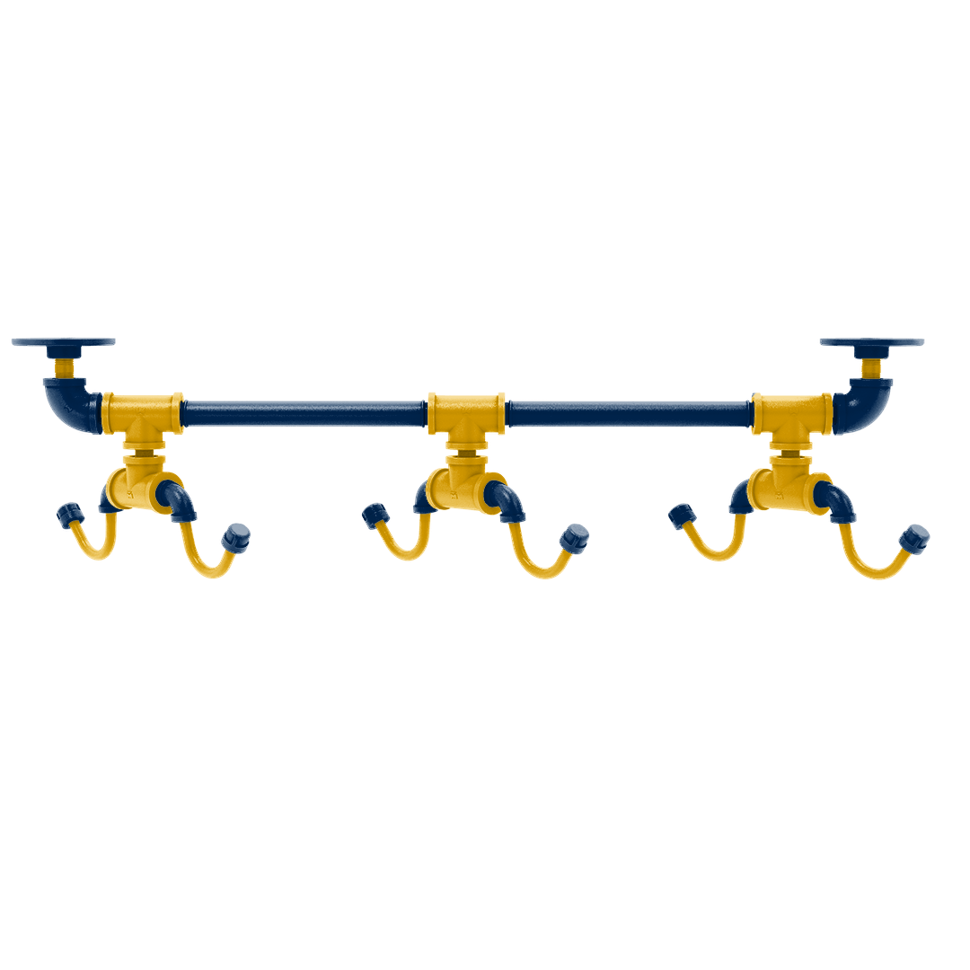 Collegiate Collection Under Cabinet 6 Coffee Mug Rack Mountaineer State Blue and Gold Edition