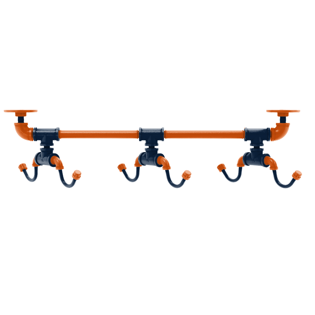 Collegiate Collection Under Cabinet 6 Coffee Mug Rack Plainsmen Blue and Orange Edition