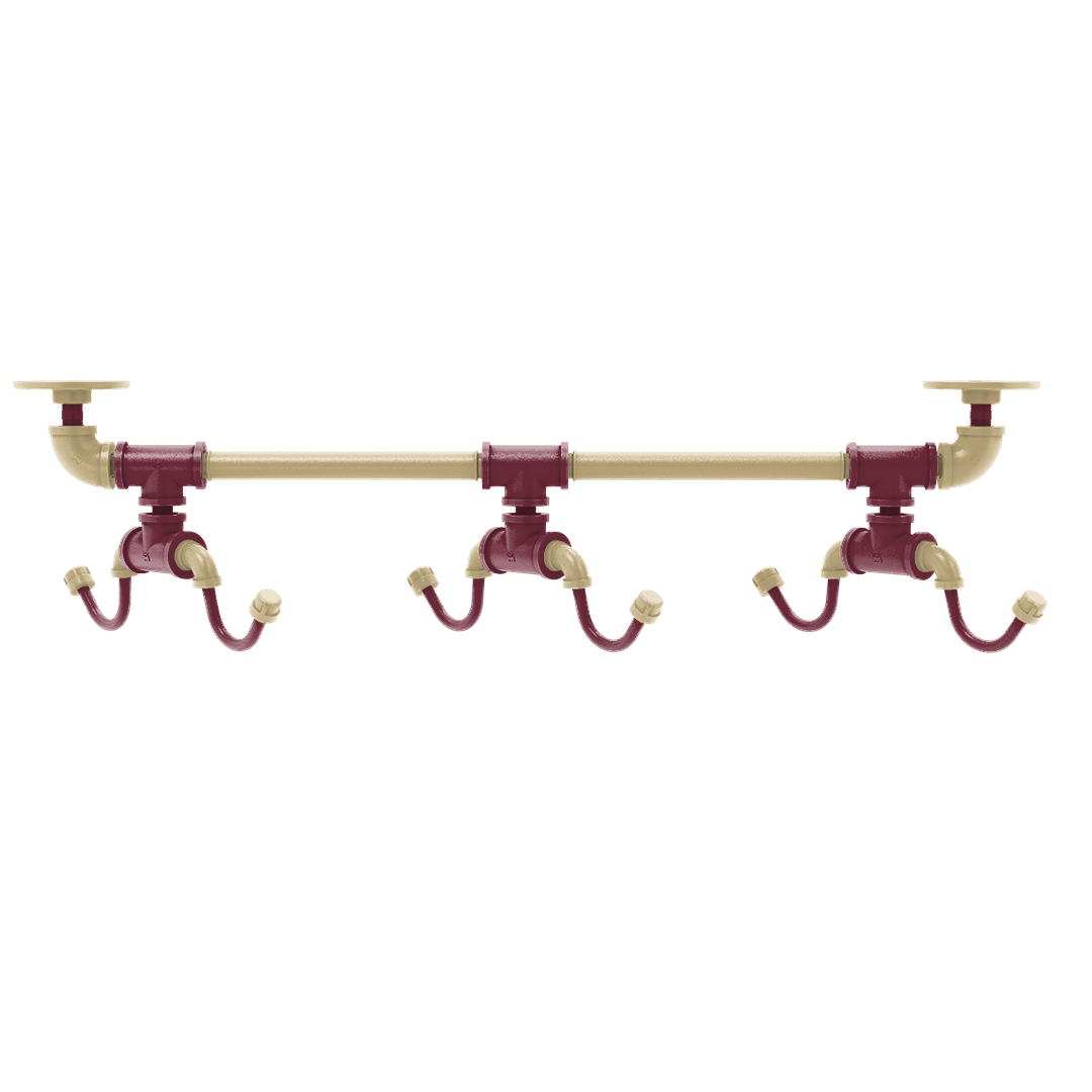 Collegiate Collection Under Cabinet 6 Coffee Mug Rack Tallahassee Garnet and Gold Edition