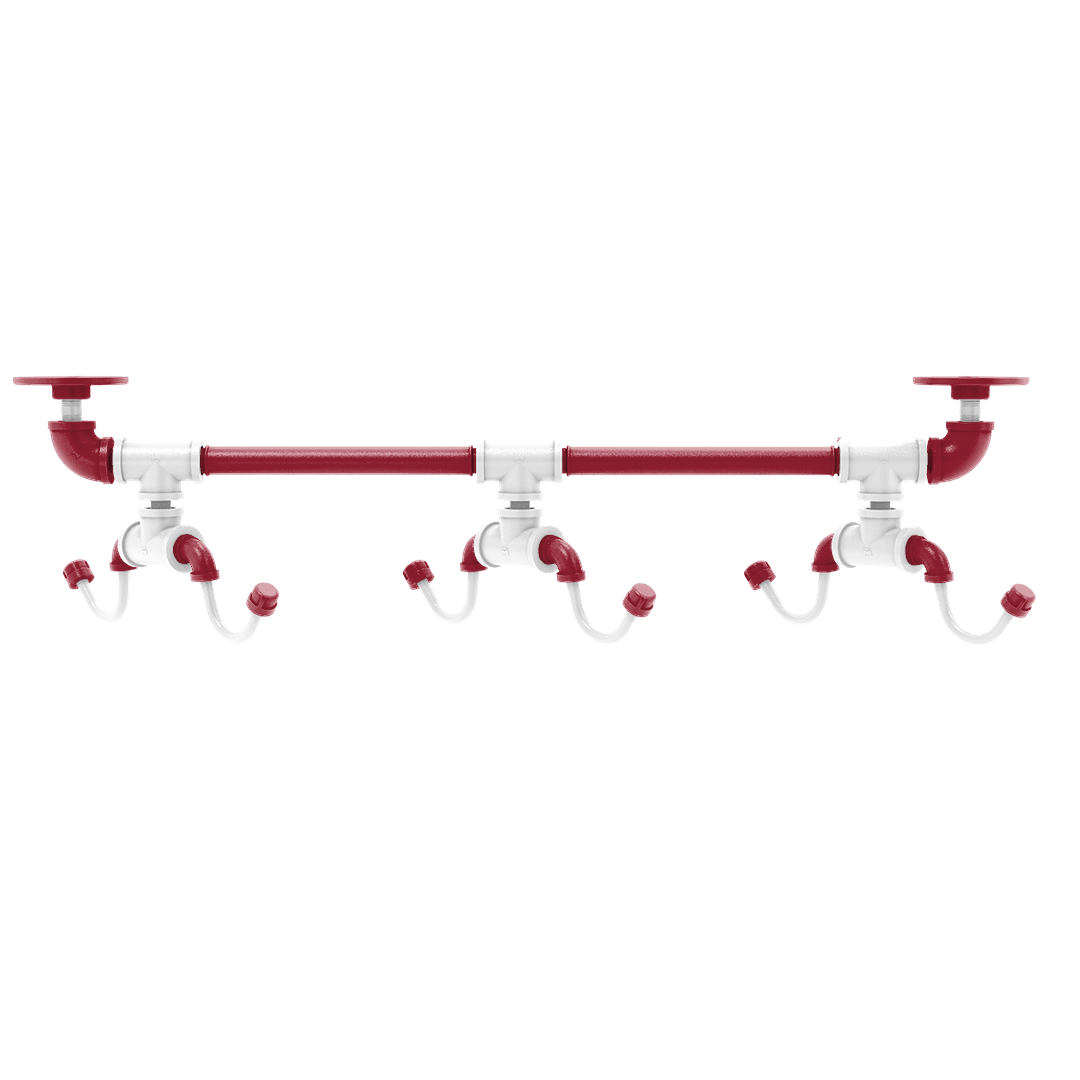 Collegiate Collection Under Cabinet 6 Coffee Mug Rack Fayetteville Red and White Edition