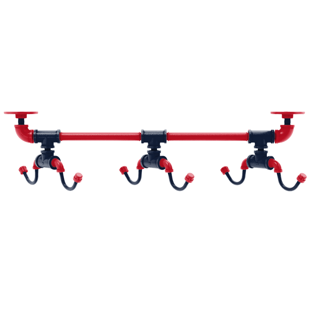 Collegiate Collection Under Cabinet 6 Coffee Mug Rack Oxford Red and Navy Edition