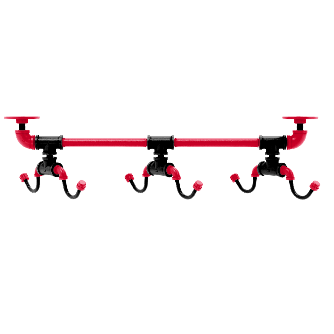 Collegiate Collection Under Cabinet 6 Coffee Mug Rack Cincy Red and Black Edition