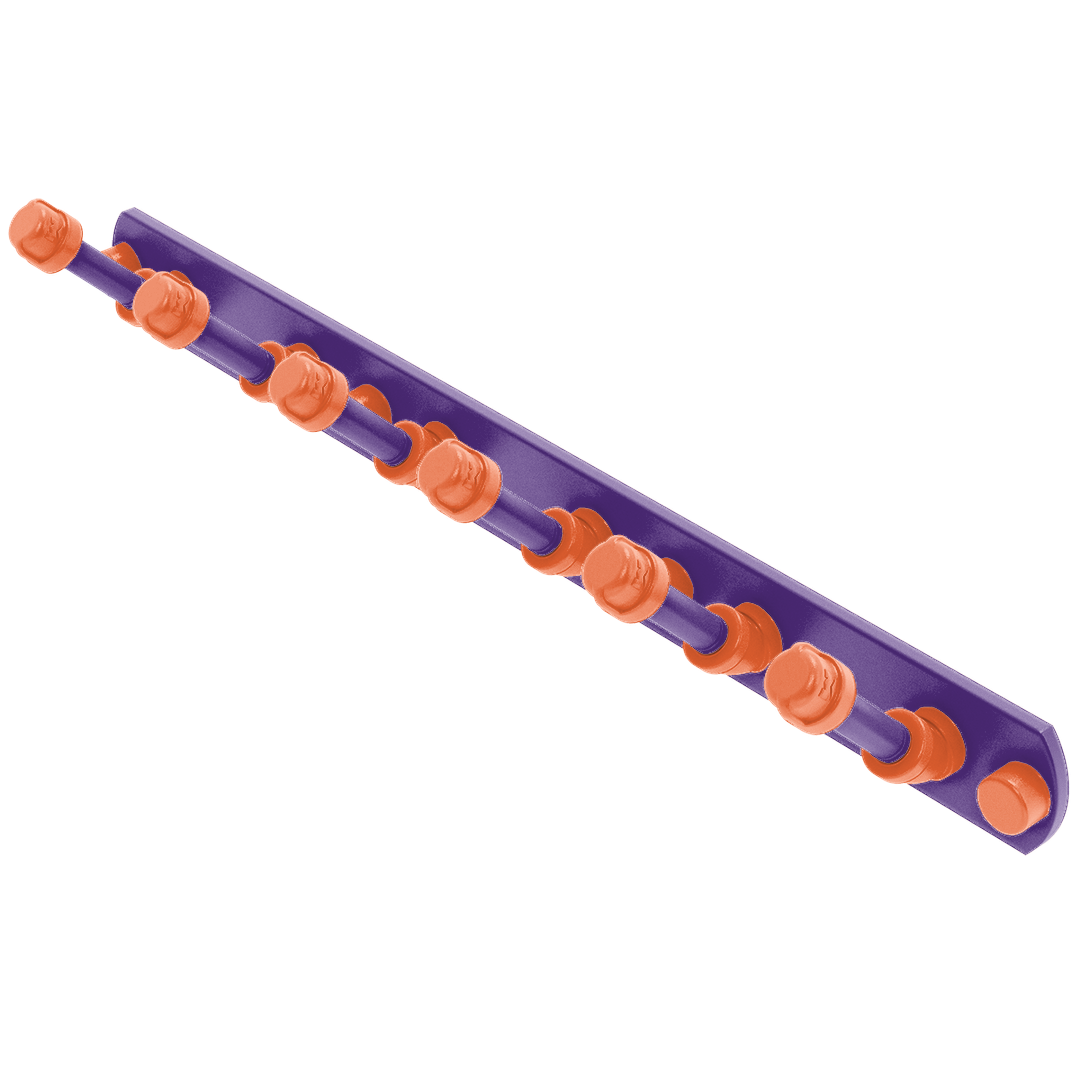 Collegiate Collection 6 Position Tie and Belt Rack Foothills Orange and Purple Edition