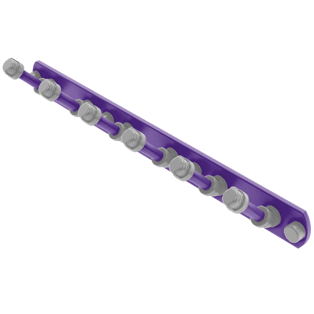 Collegiate Collection 6 Position Tie and Belt Rack Flint Hills Purple and Silver Edition