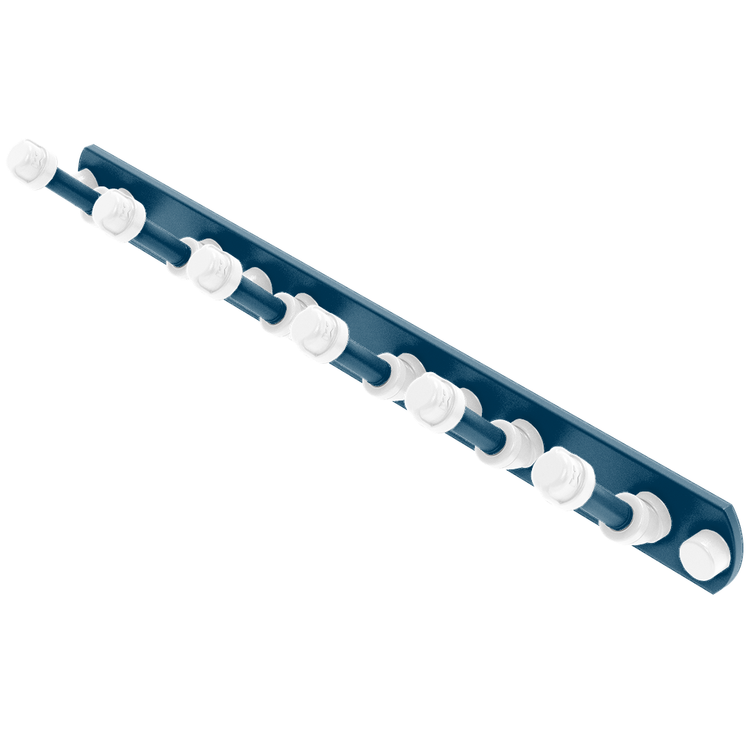 Collegiate Collection 6 Position Tie and Belt Rack Hartford Blue and White Edition