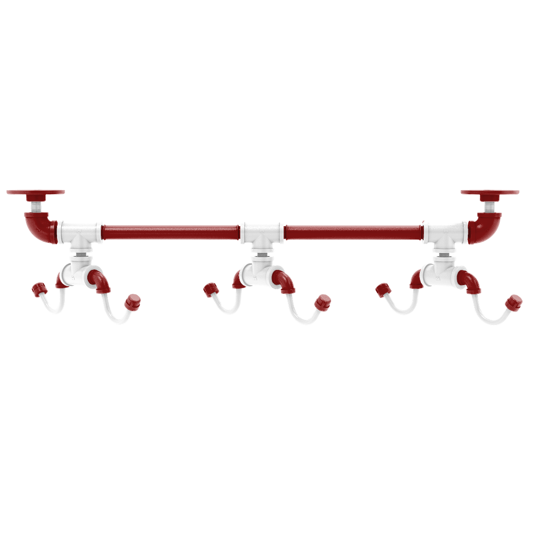 Collegiate Collection Under Cabinet 6 Coffee Mug Rack Silicon Valley Red and White Edition