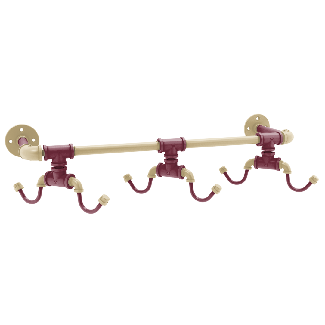 Collegiate Collection Wall Mounted 6 Coffee Mug Rack Tallahassee Garnet and Gold Edition