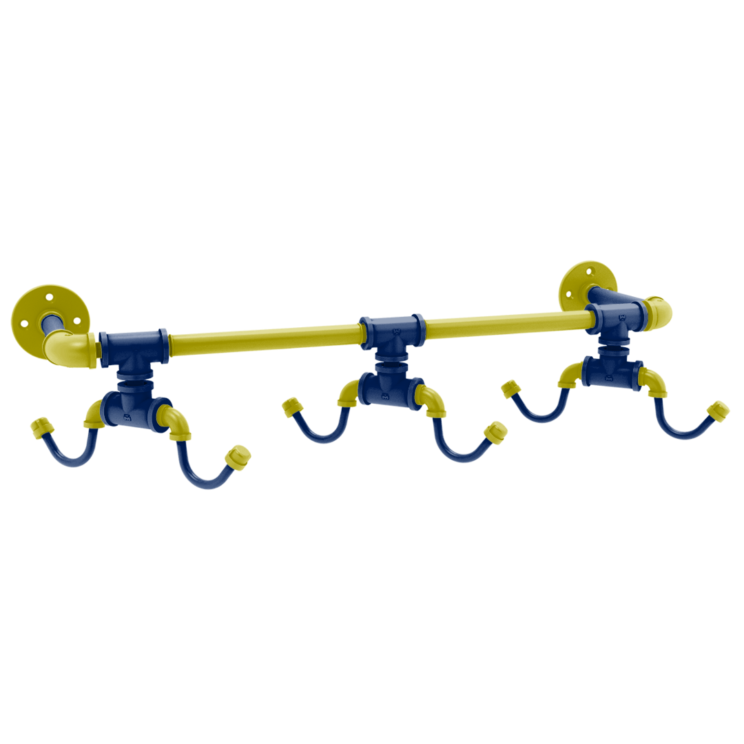 Collegiate Collection Wall Mounted 6 Coffee Mug Rack Steel City Game Day Edition