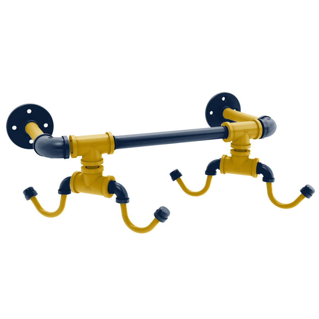 Collegiate Collection Wall Mounted 4 Coffee Mug Rack South Bend Game Day Edition