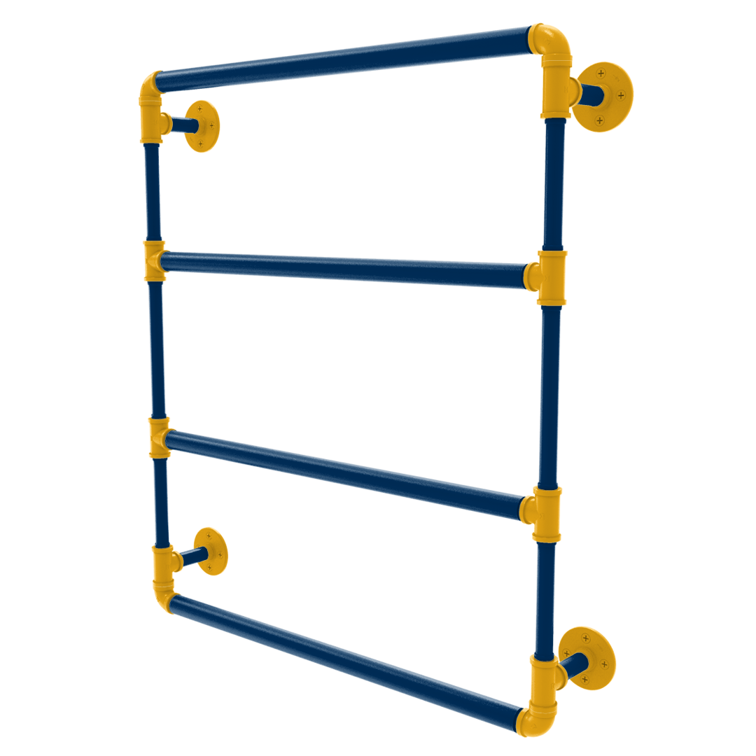 Collegiate Collection Wall Mounted Ladder Towel Bar Bay Area Blue and Gold Edition