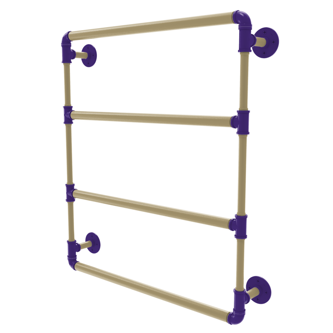 Collegiate Collection Wall Mounted Ladder Towel Bar Seattle Purple and Gold Edition