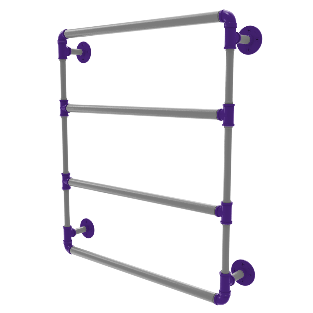 Collegiate Collection Wall Mounted Ladder Towel Bar Flint Hills Purple and Silver Edition
