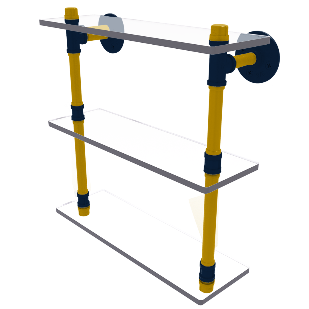 Collegiate Collection Triple Glass Shelf South Bend Game Day Edition