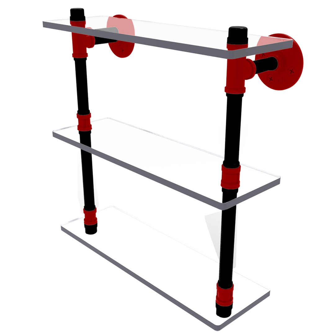 Collegiate Collection Triple Glass Shelf Derby City Game Day Edition