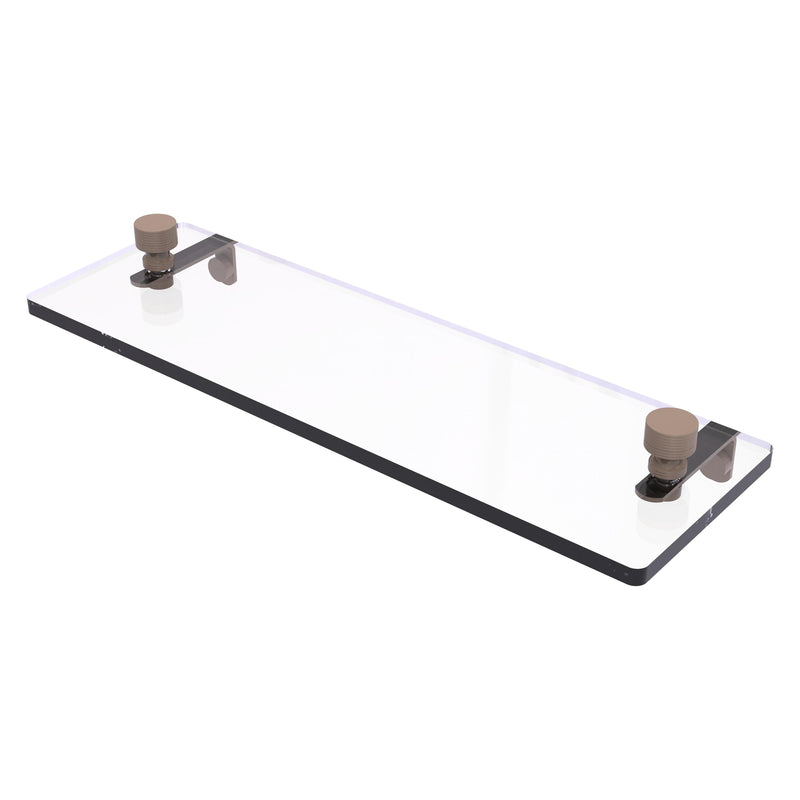 Foxtrot Collection Glass Vanity Shelf  with Beveled Edges