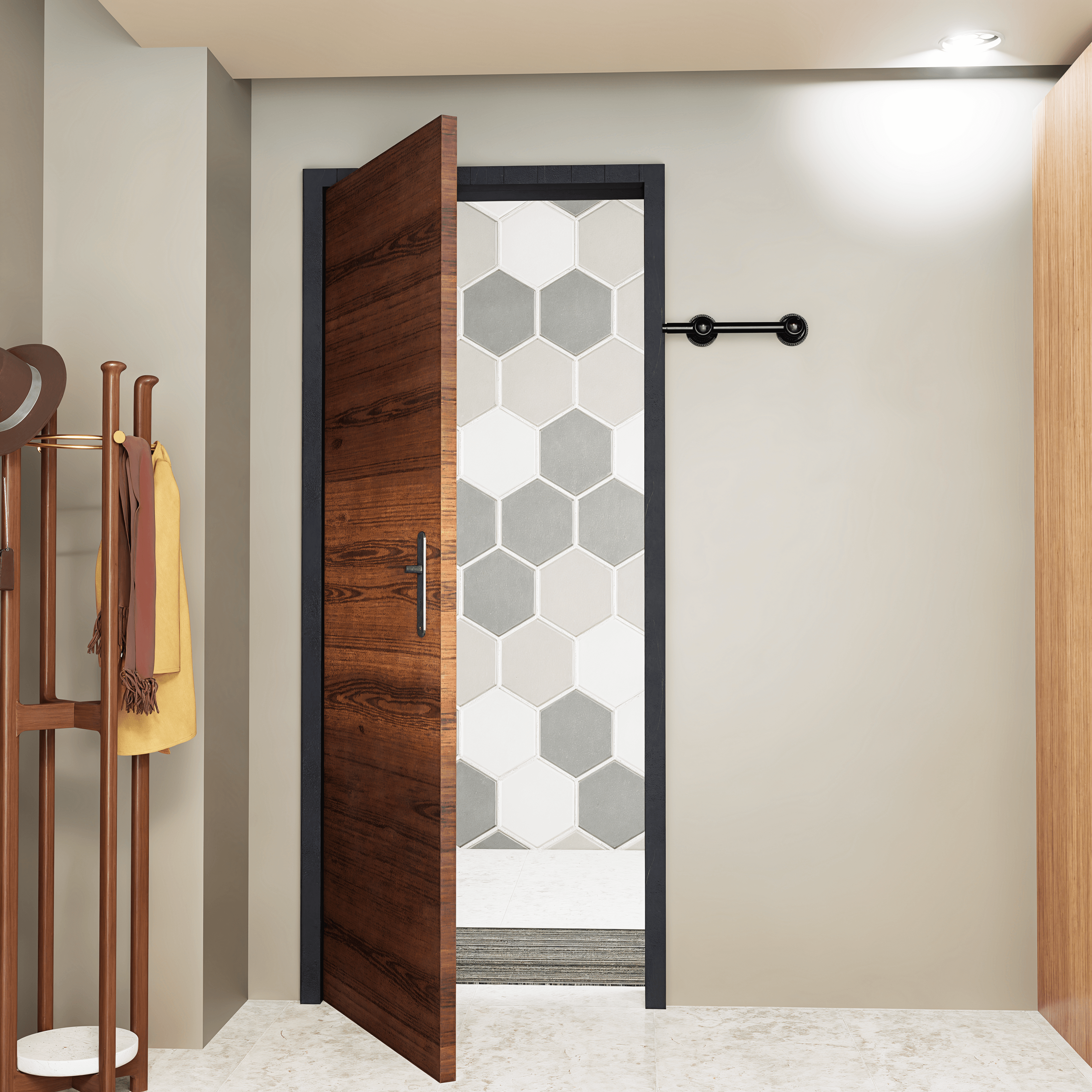 Retractable Closet Valet Rod - Perfect for Steaming & Temporary Hanging