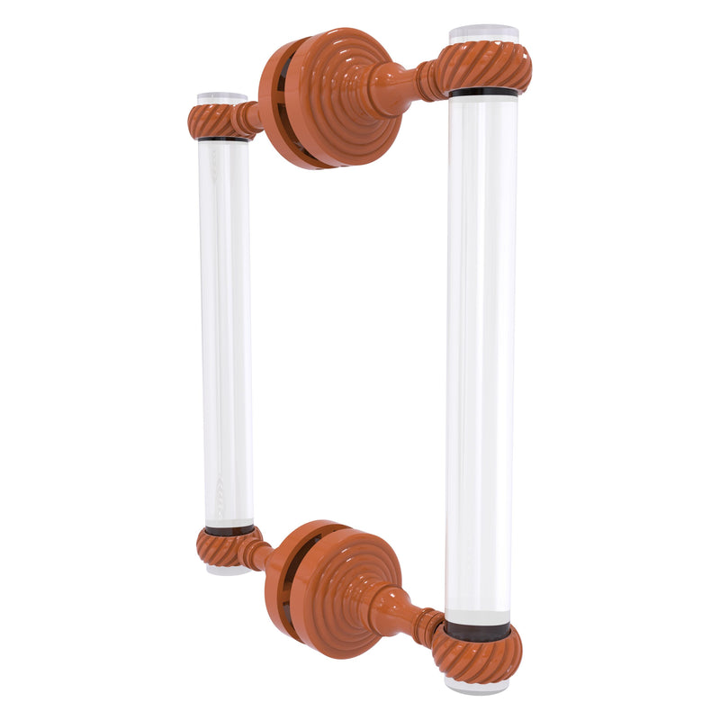 Pacific Grove Collection Back to Back Shower Door Pull with Twisted Accents
