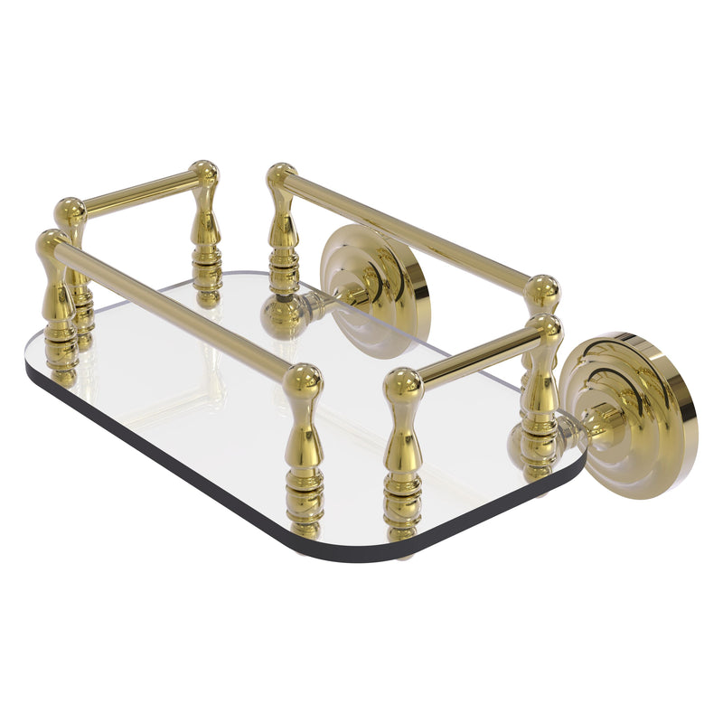 Que New Collection Wall Mounted Glass Guest Towel Tray