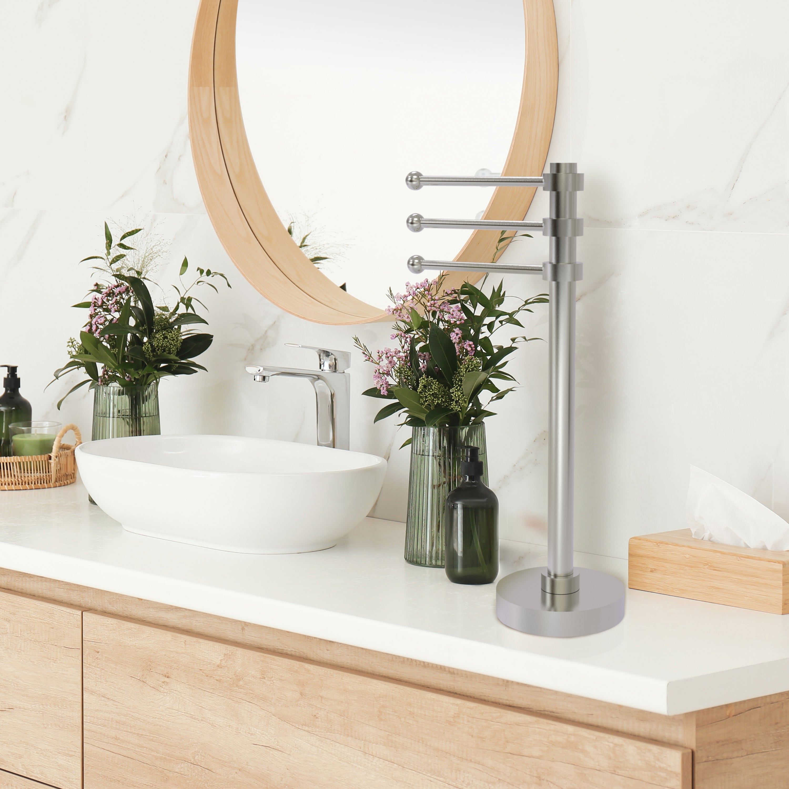 Vanity Top 3 Swing Arm Guest Towel Valet