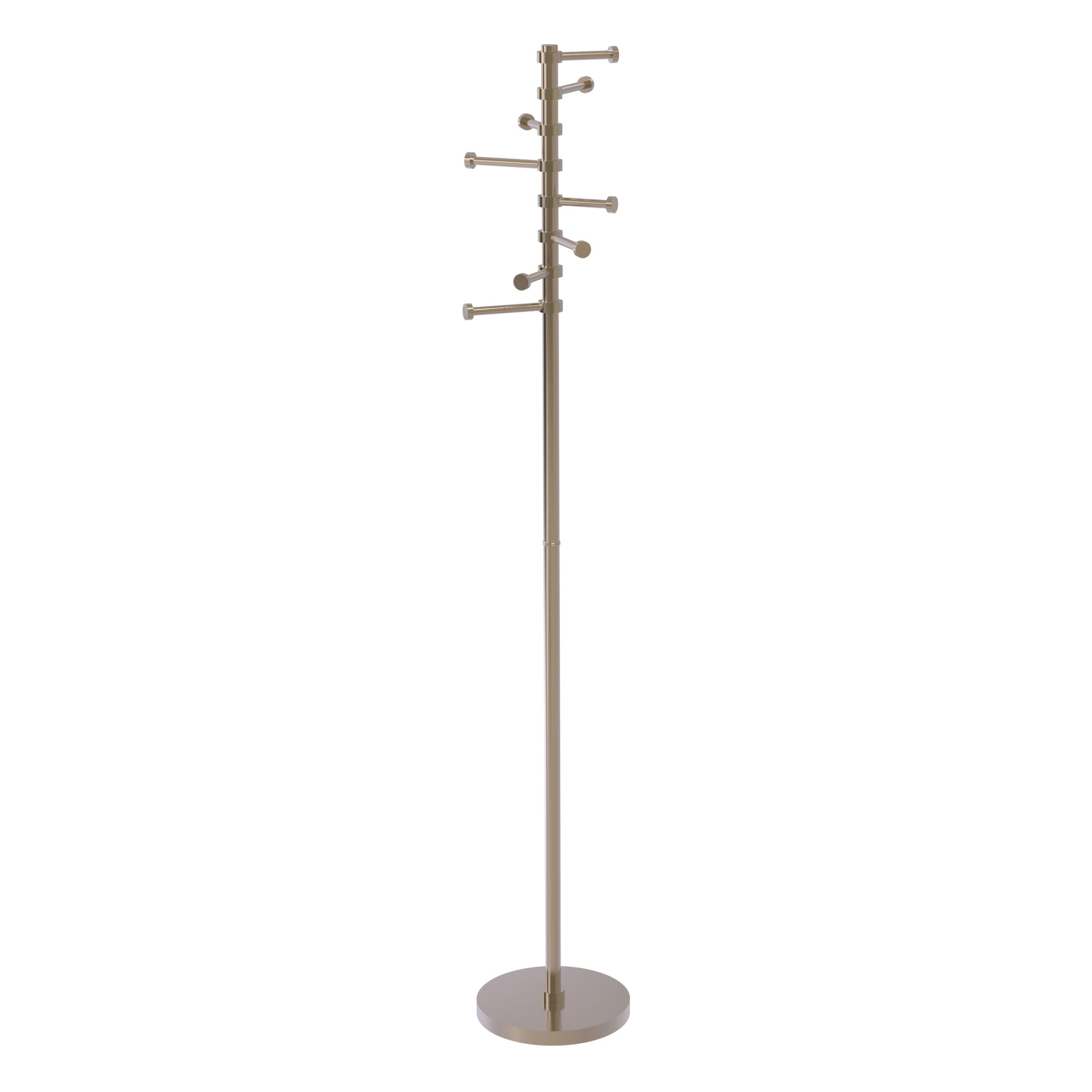 Freestanding Coat Rack with Eight Pivoting Pegs