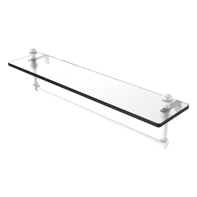 Mambo Collection Glass Vanity Shelf  with Integrated Towel Bar